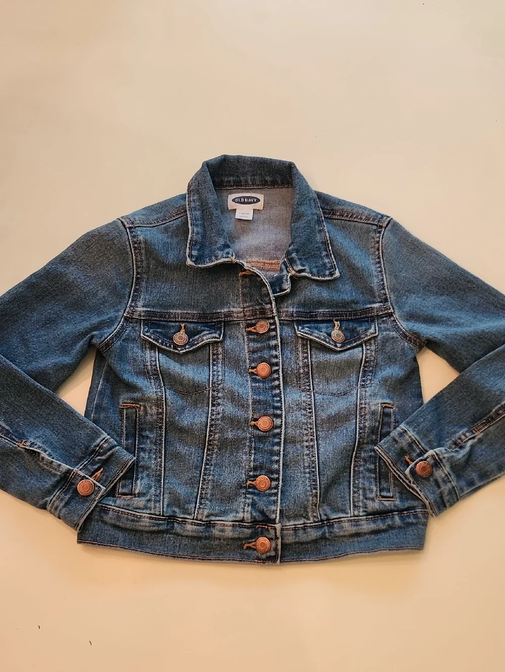 Old Navy Denim Jean Jacket Corgi Dog 10 12